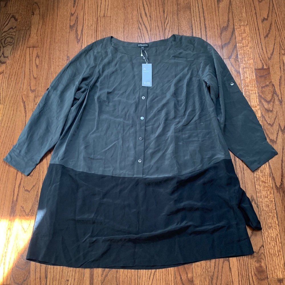 Eileen Fisher silk shirt dress